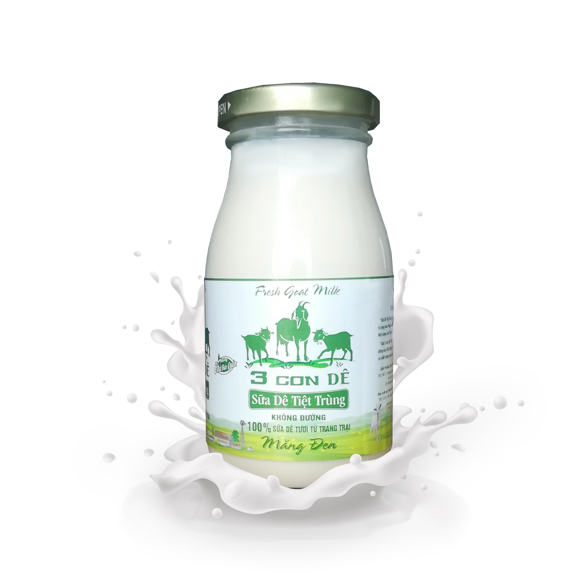 Sữa Dê Tiệt Trùng Không Đường - 180Ml - Sữa Ba Con Dê | Công Ty Cổ Phần  Vingin